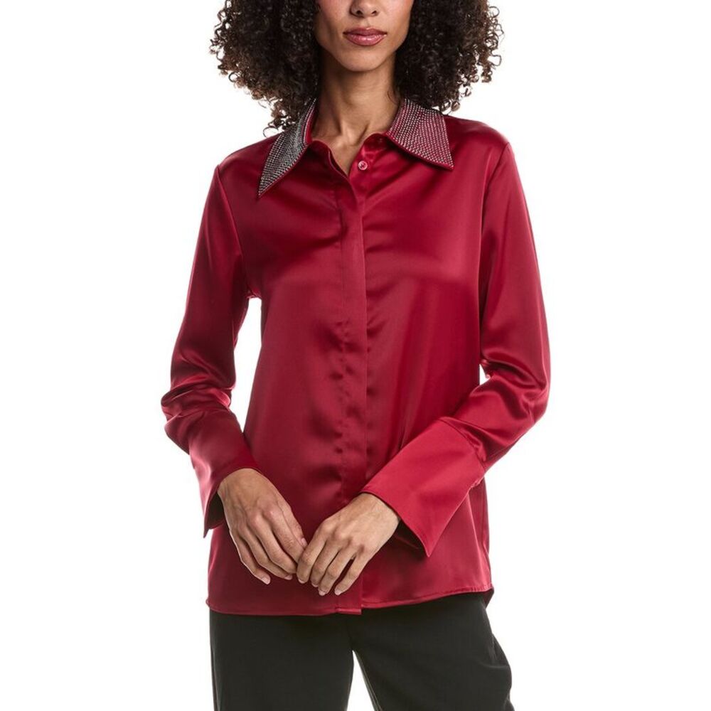Joseph Ribkoff Womens  Rhinestones Collar Top